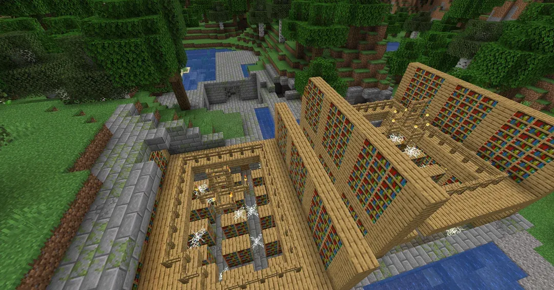 Rare Minecraft surface Stronghold exposed above ground (Seed 888880004420377)